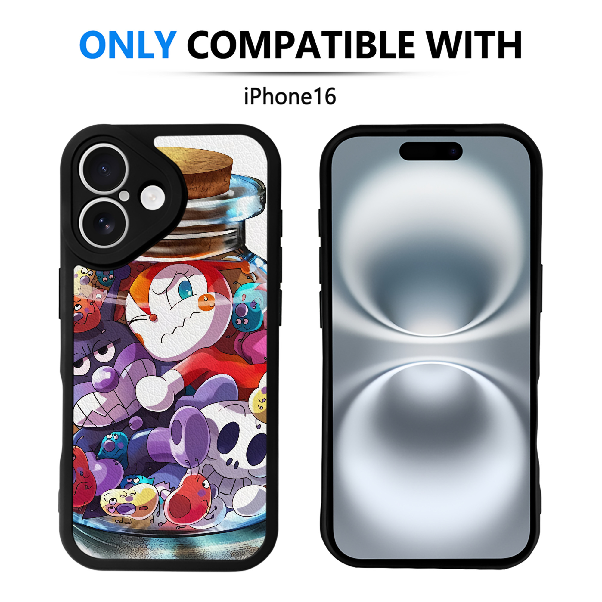 （画像用） アンパンマン Anpanman 【iPhone 16シリーズ対応】シリコンスマホケース（レザー調） 材質：シリコン